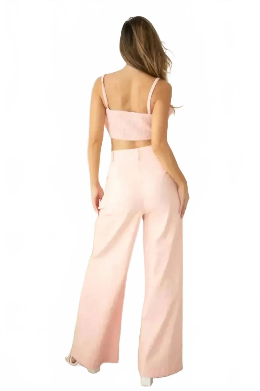 Lexi Pleated Linen Pants In Pink
