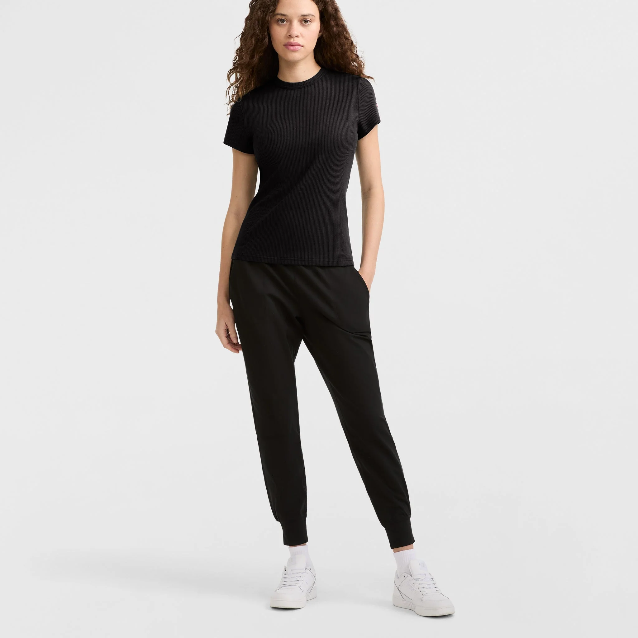 Slim Ribbed Tee, Iconic C Patch