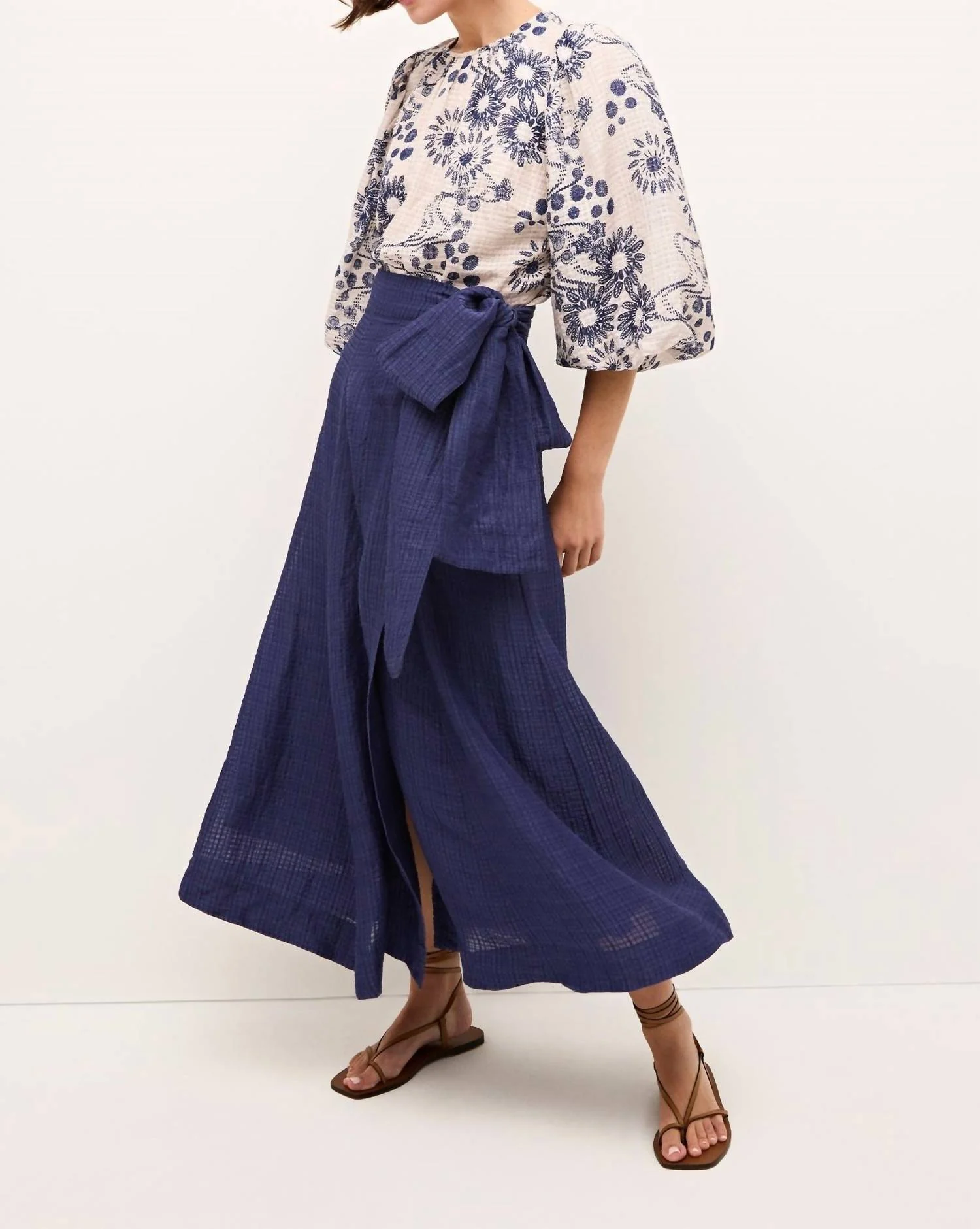 Estine Wrap Skirt In Patriot Navy