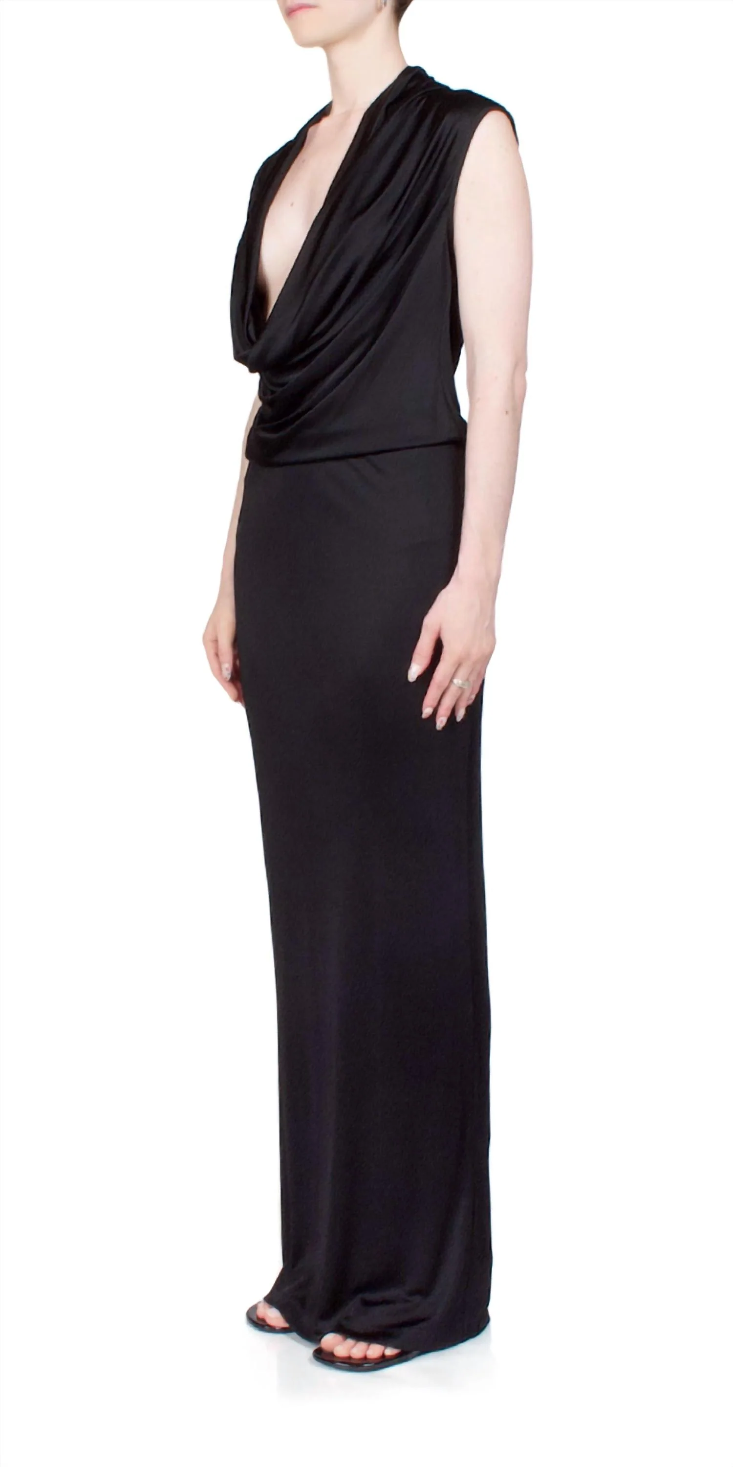 Jersey Maxi Skirt In Black