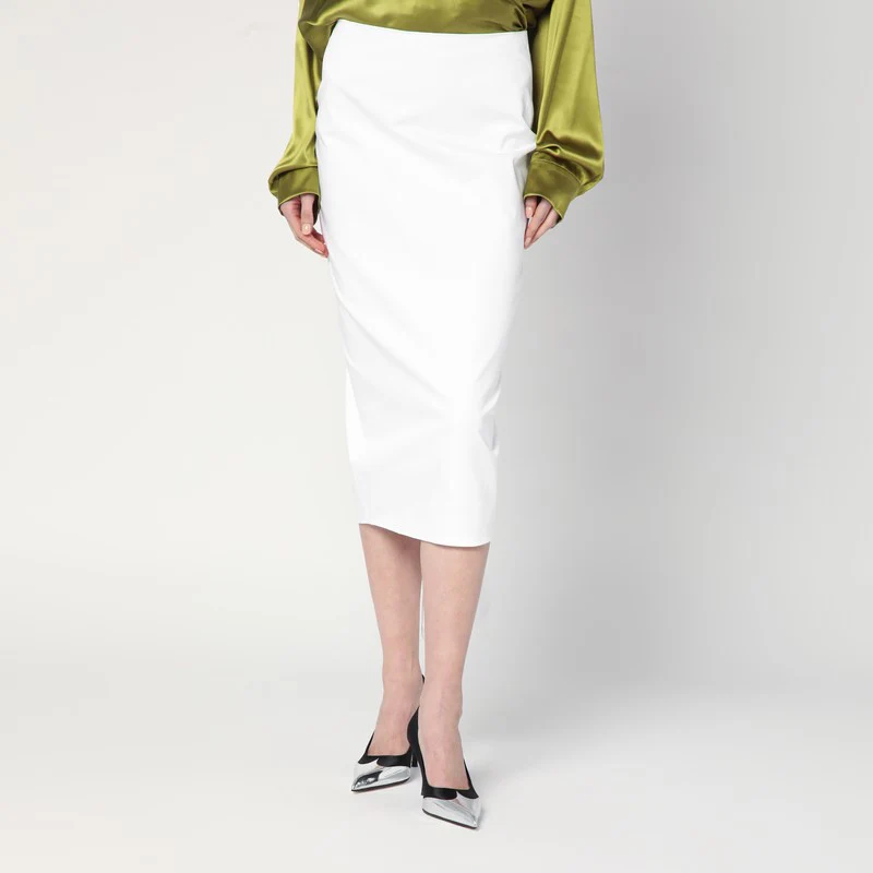 Thelatest Women's Cotton Midi Skirt