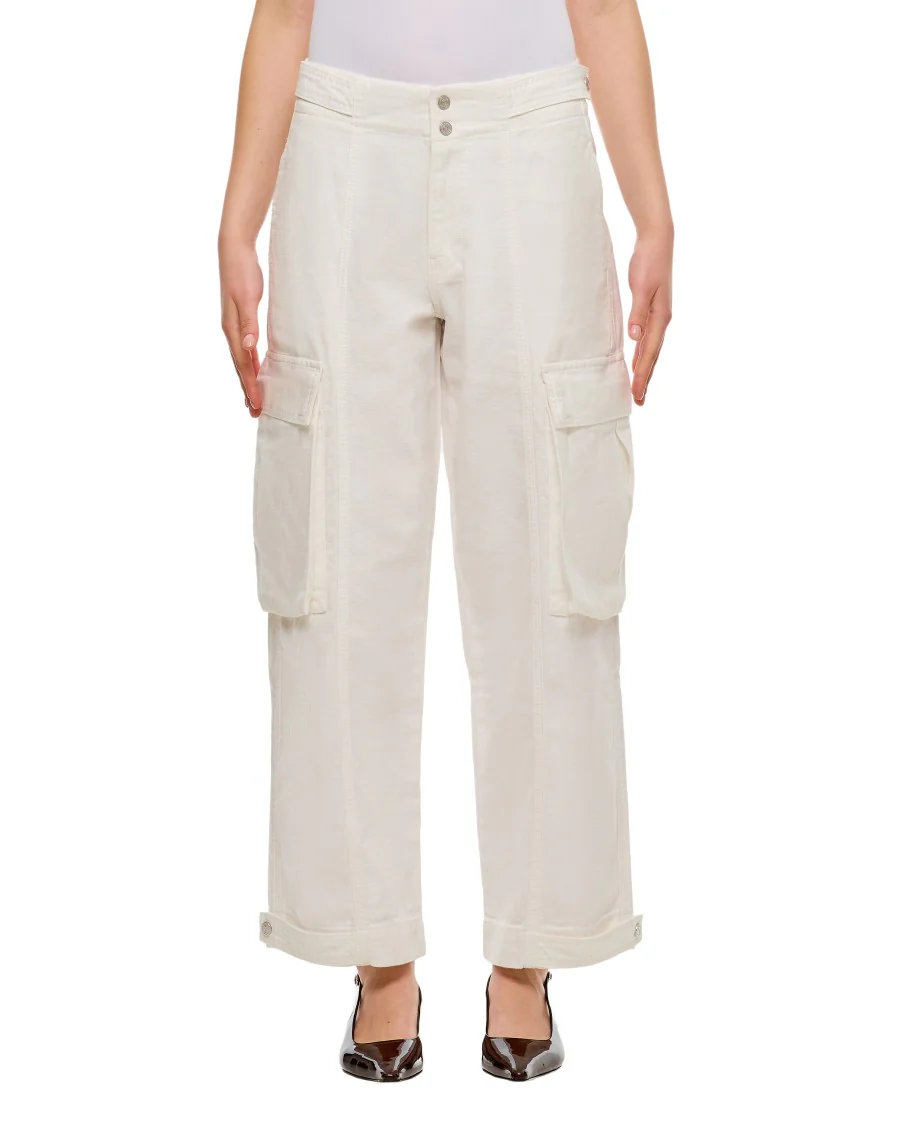 Wide Leg Cargo Denim Pants