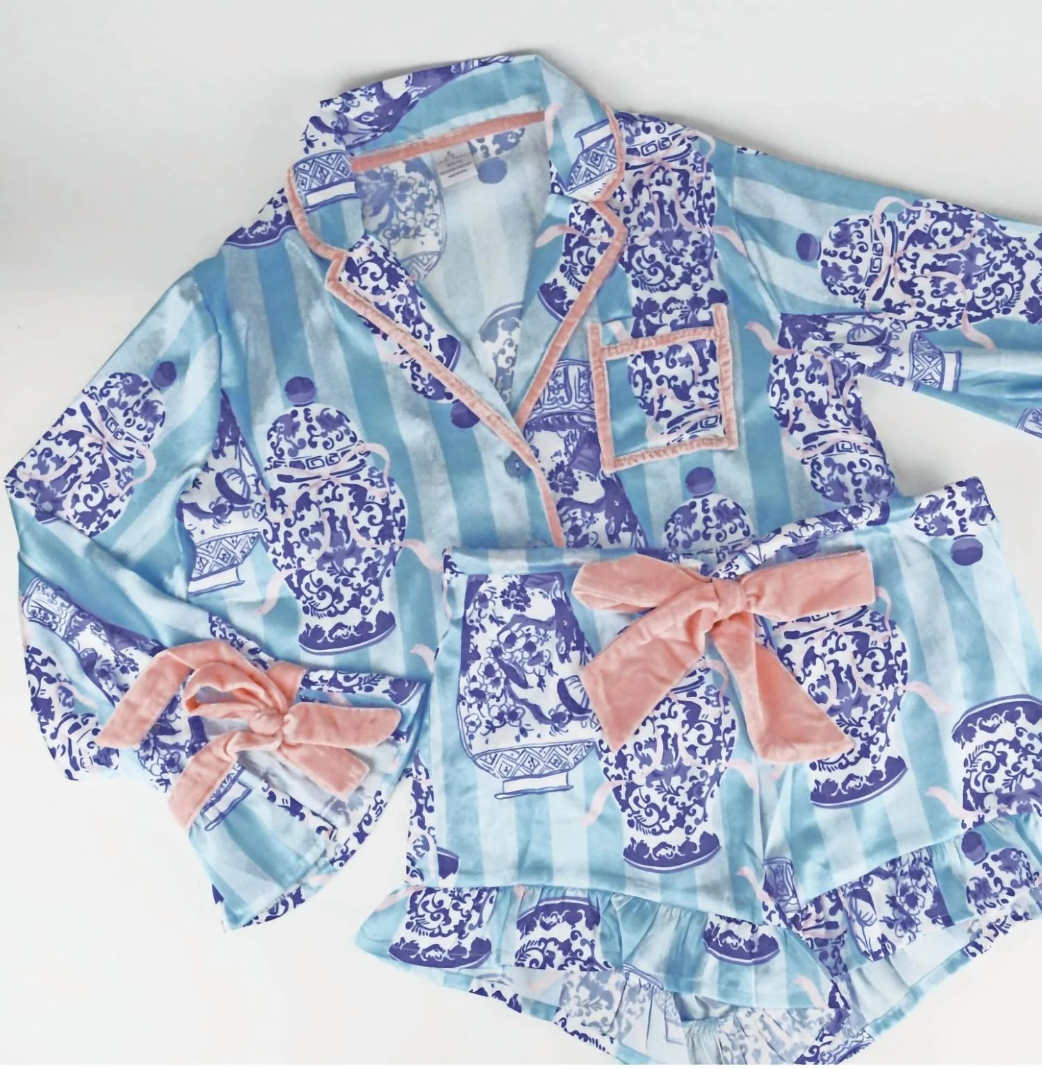 Ginger Jar Stripe Pajamas In Blue