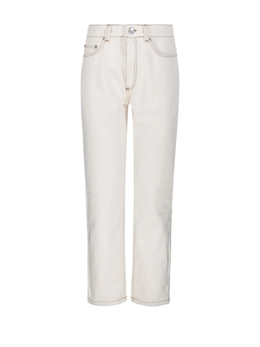 High-Waisted Straight-Leg Jeans With Timeless Five-Pocket Design