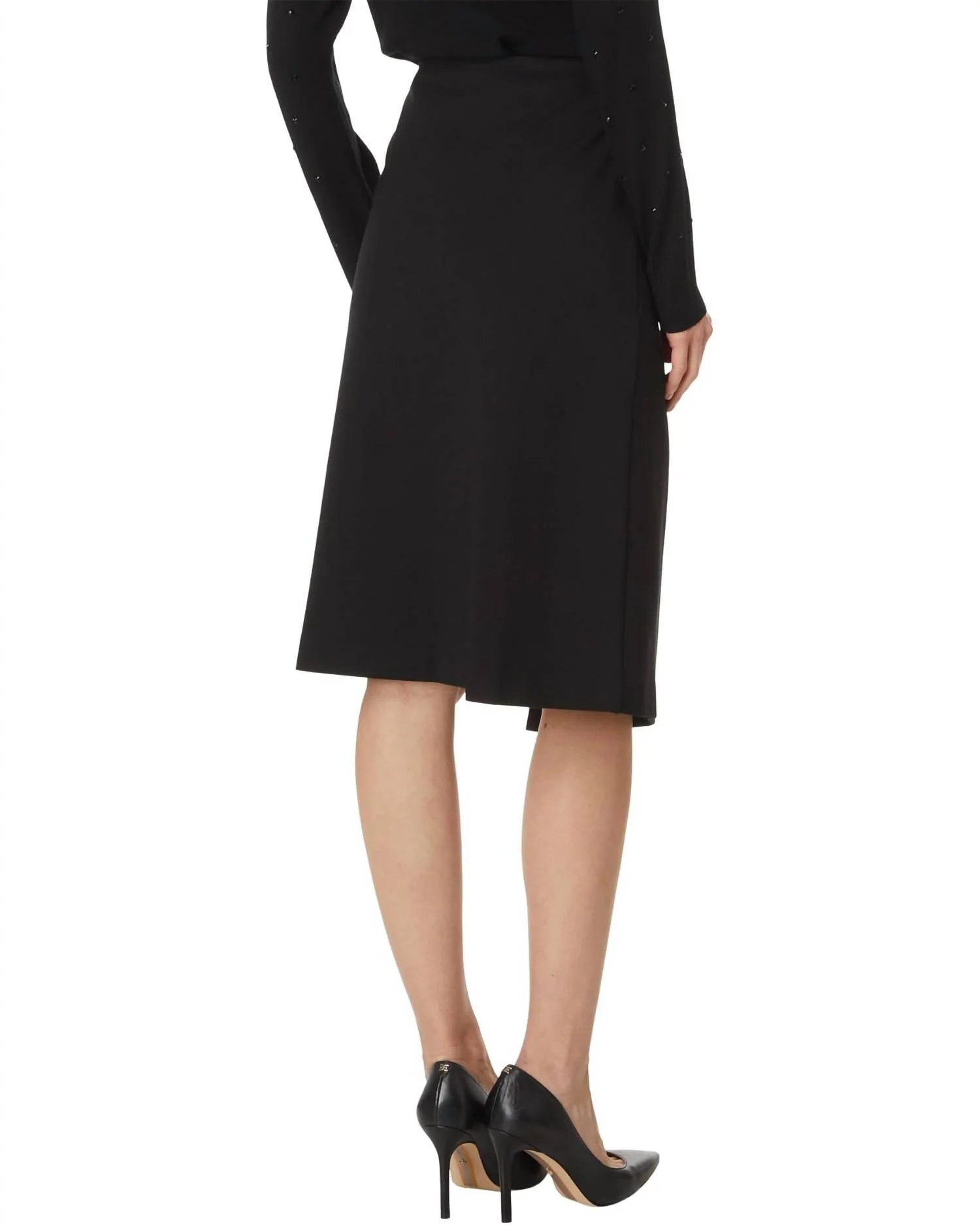 Ponte Pull On Skirt In Black