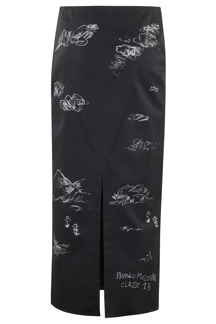 Fitted Pencil Black Skirt