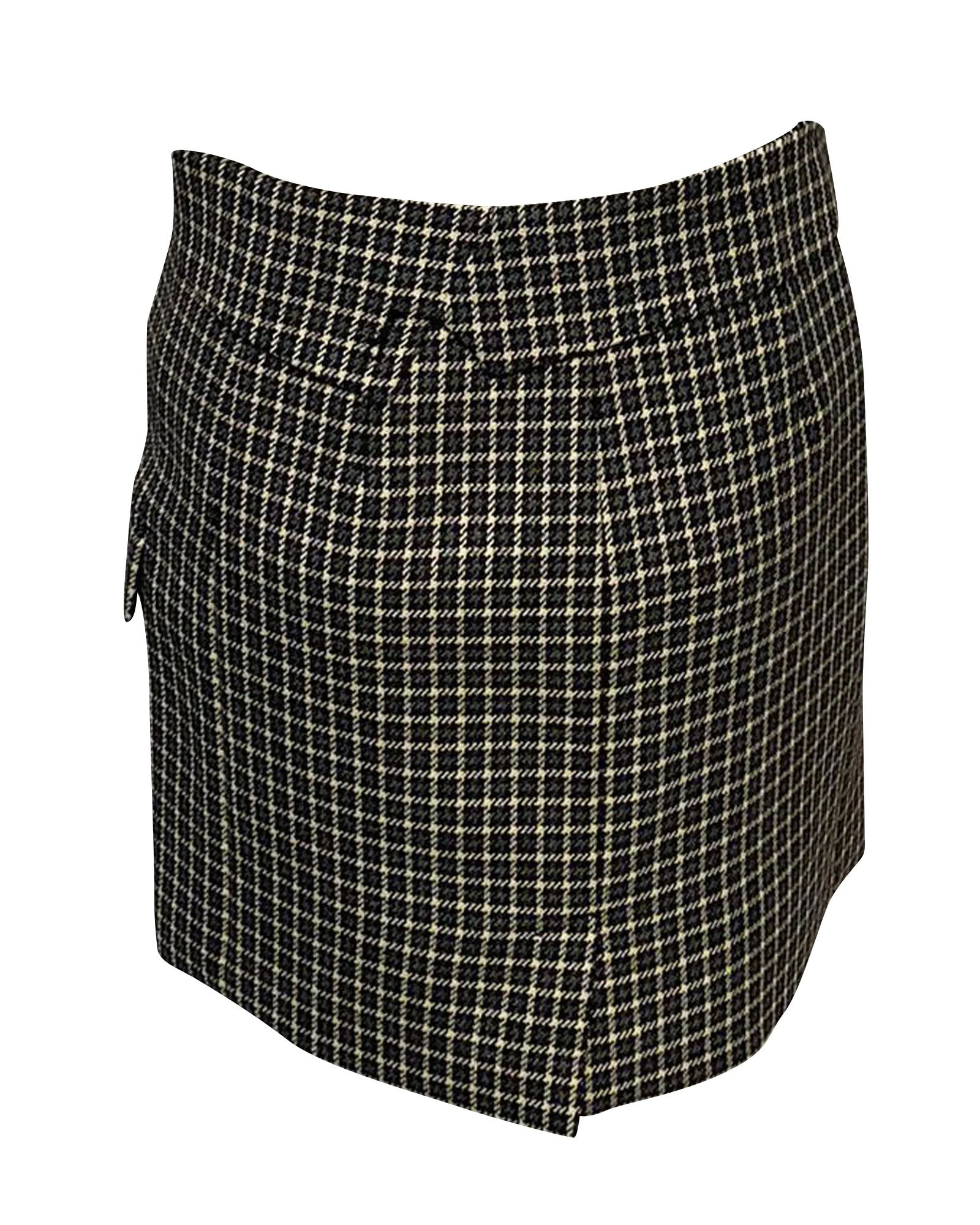 Helmut Lang Checked Mini Skirt in Multicolor Wool