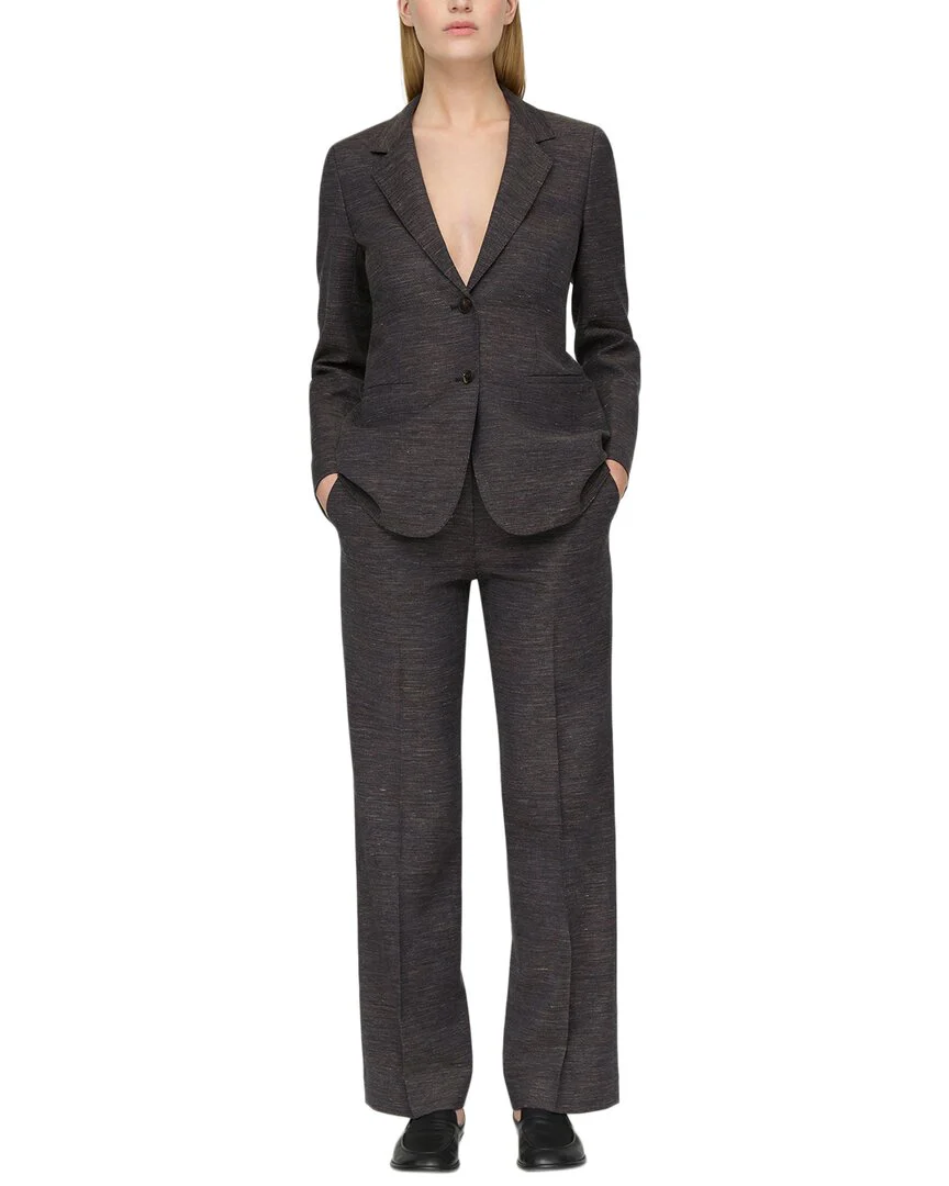 Lafayette 148 New York Two-Button Wool & Linen-Blend Blazer