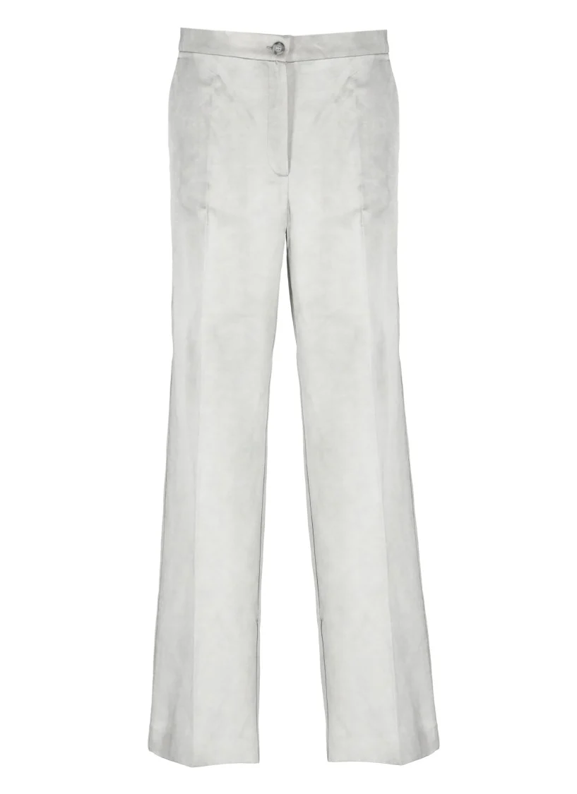 Grey Viscose Blend Pants