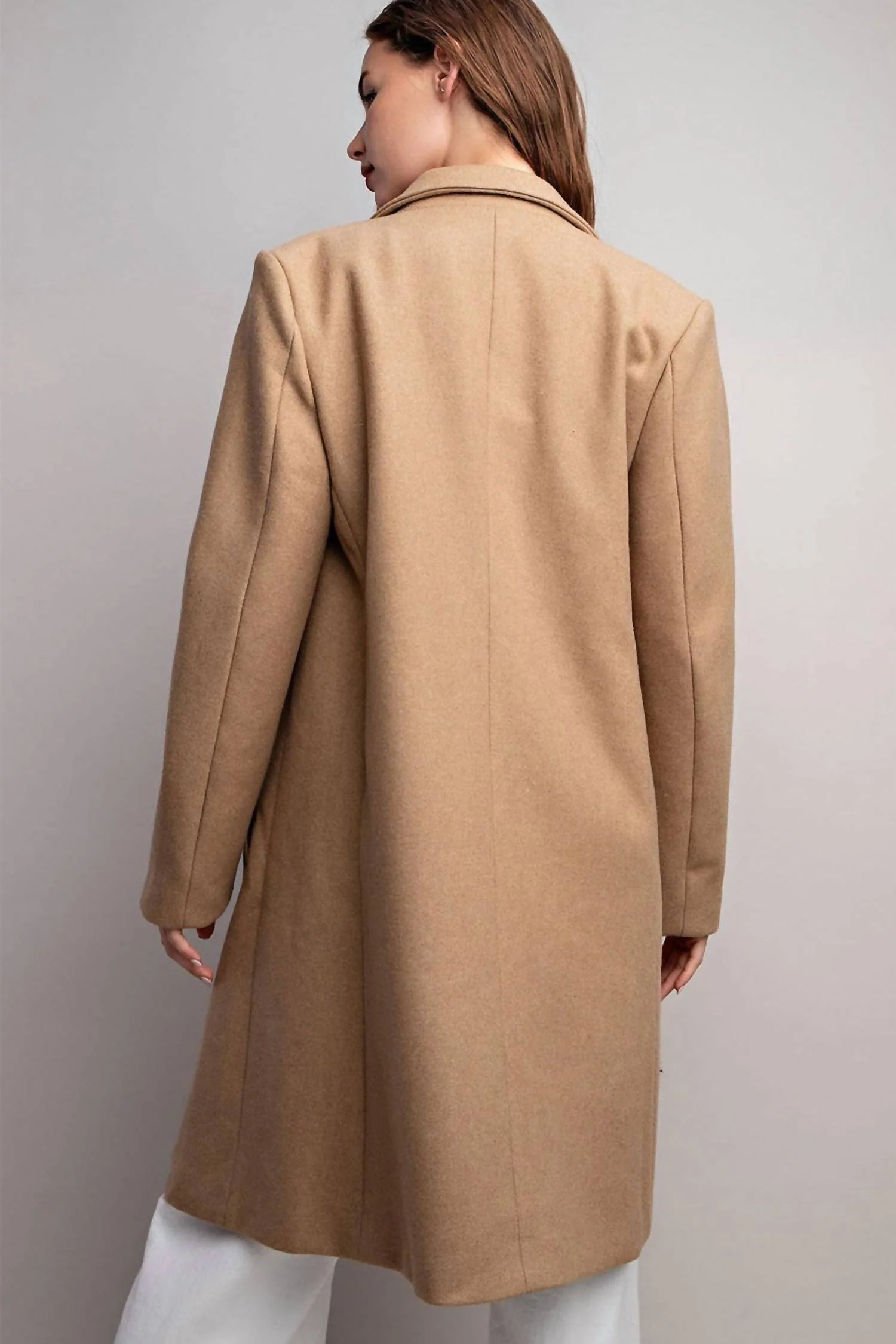 Collared Coat In Camel