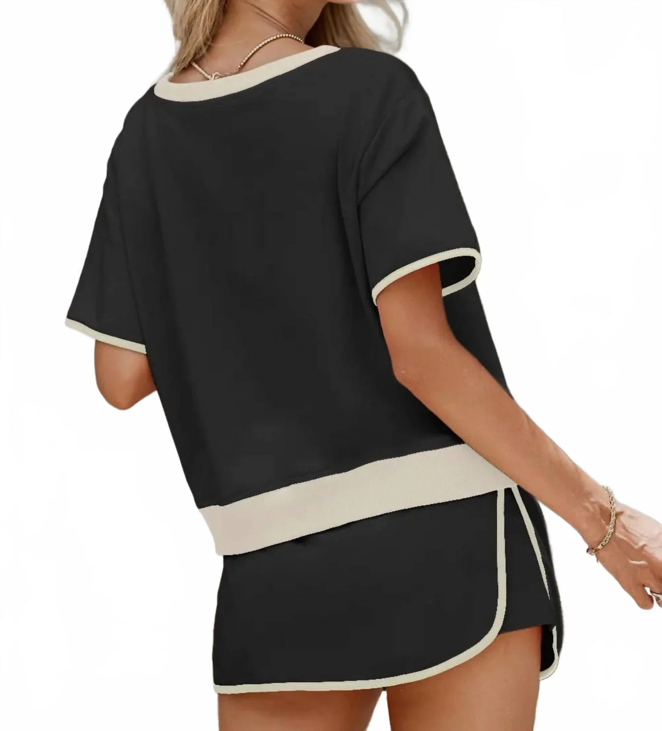 Seanna Color-Block Sets In Black