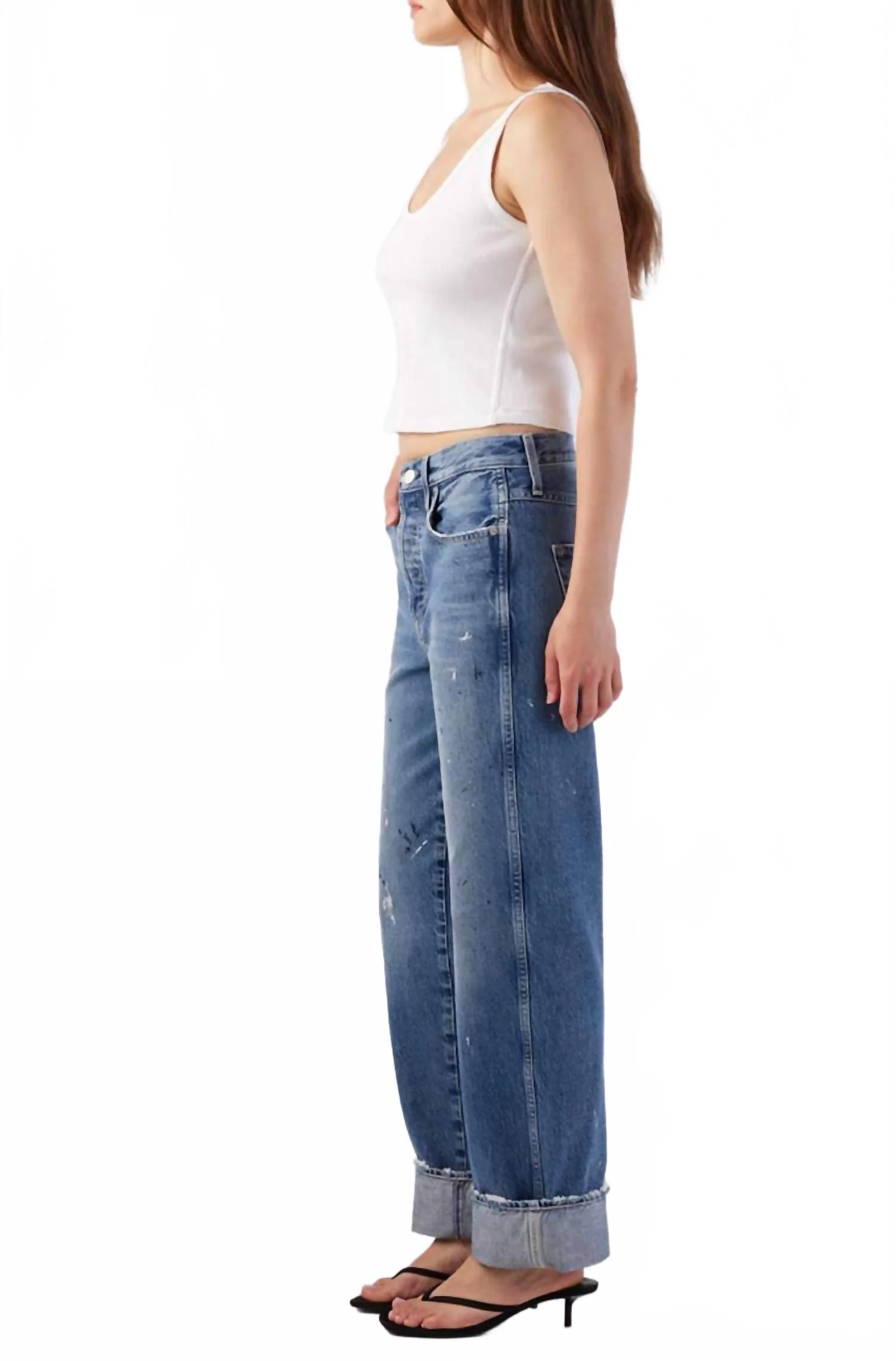 Sonia Cuffed Jeans In Shatter