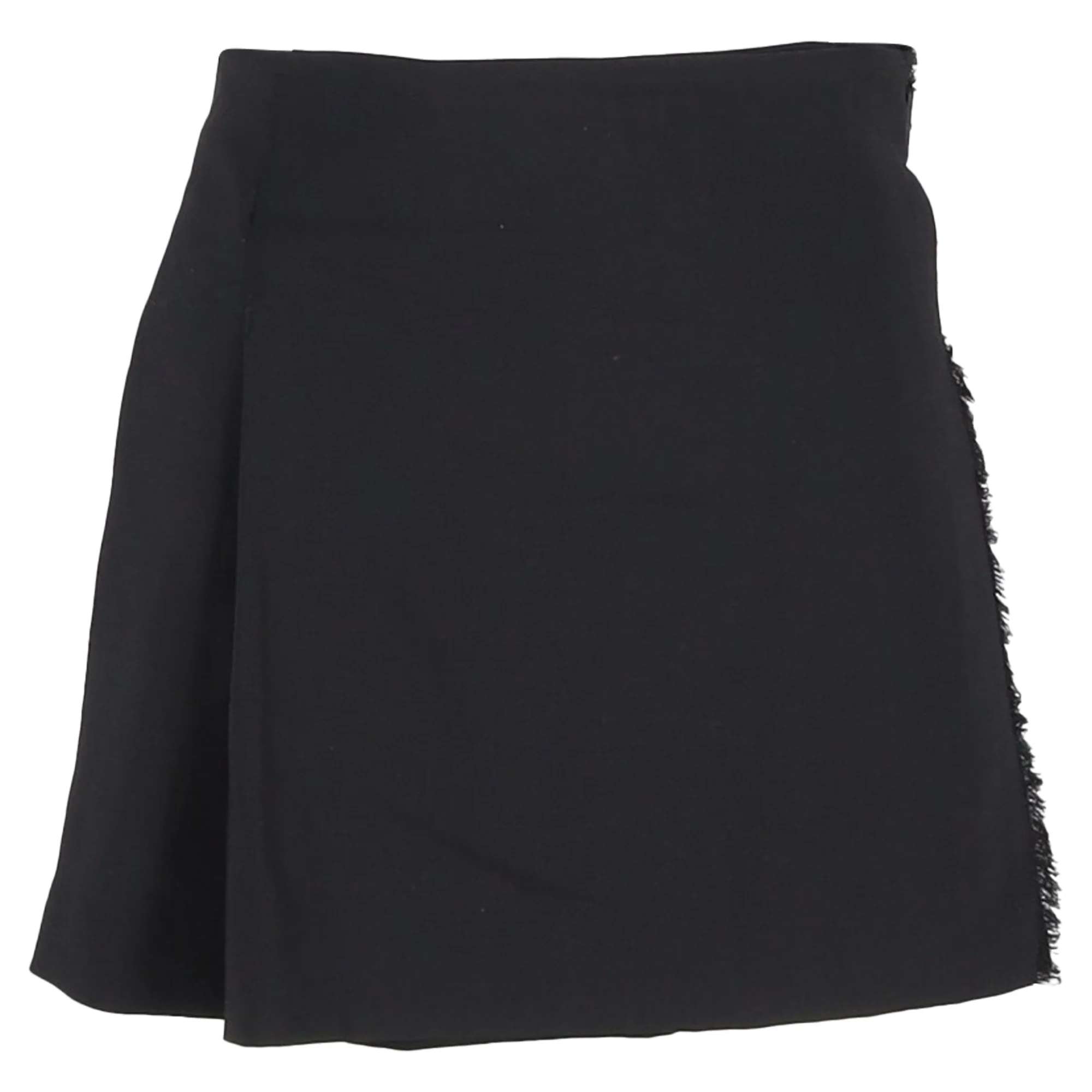 Burberry Pleated Mini Skirt in Black Wool