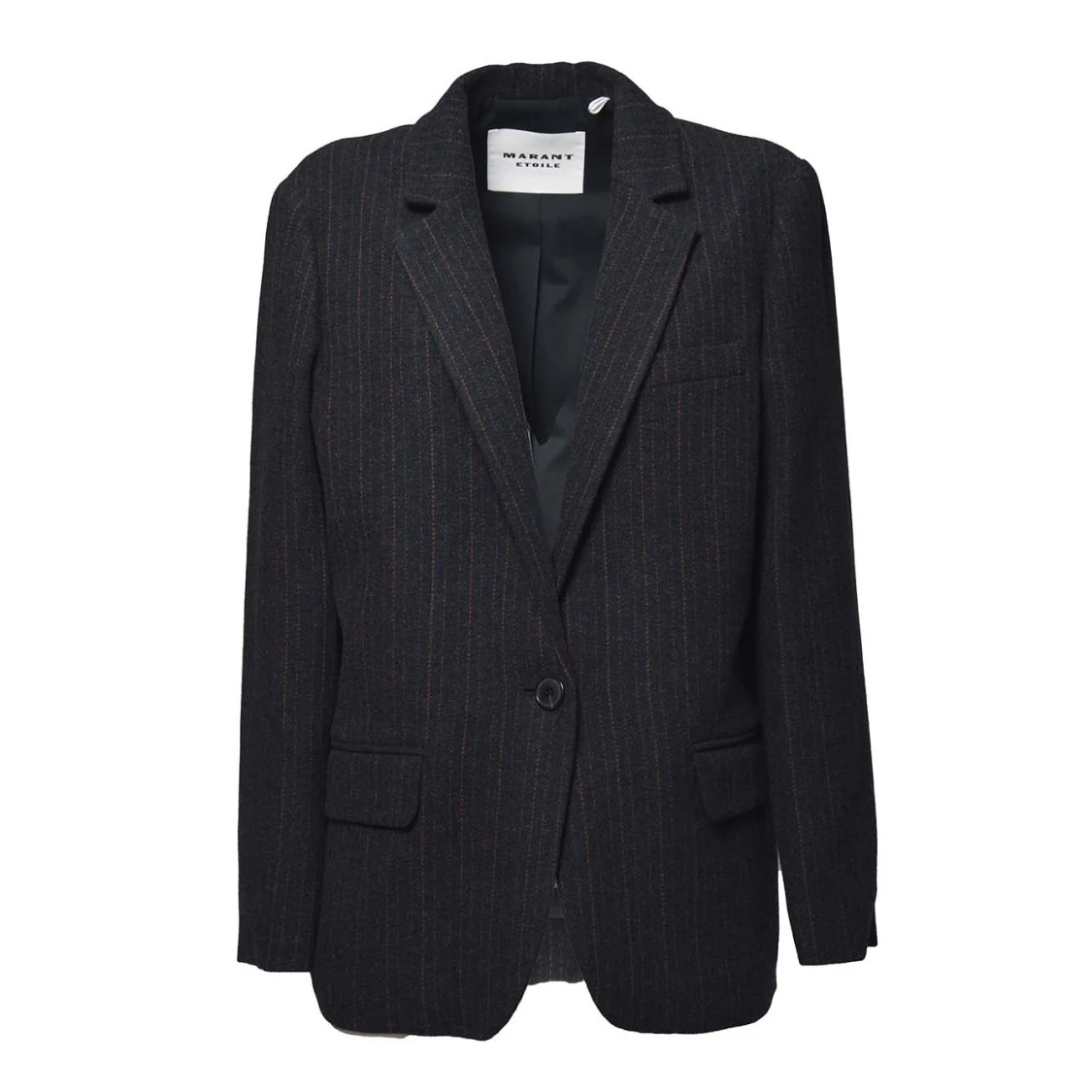 Navy Striped Wool Charlyne Jacket