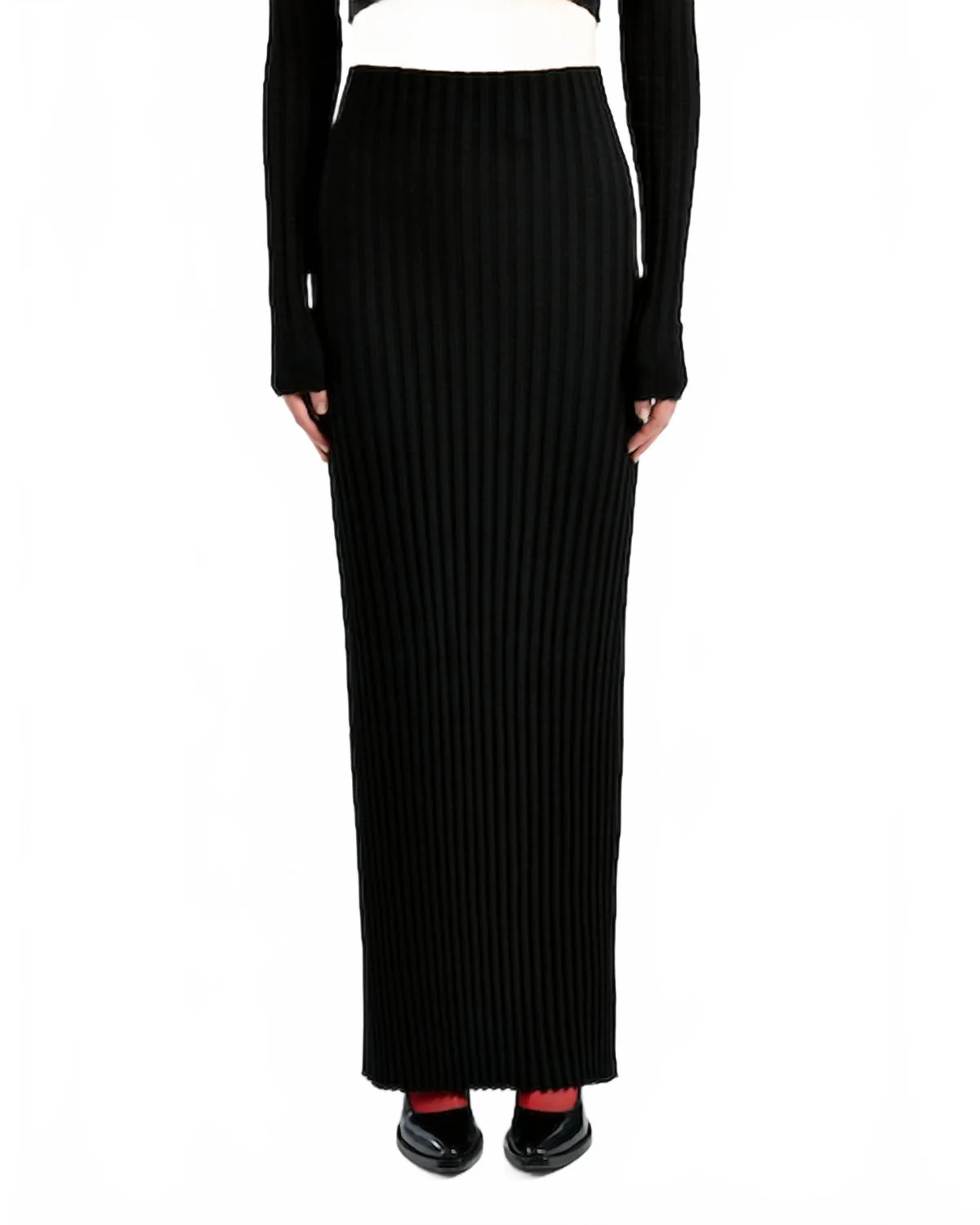 Capri Maxi Skirt In Jet Black