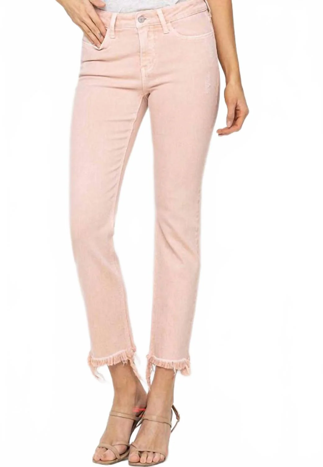 Women's Melissa Mid-Rise Straight Jeans In Powdery Pink