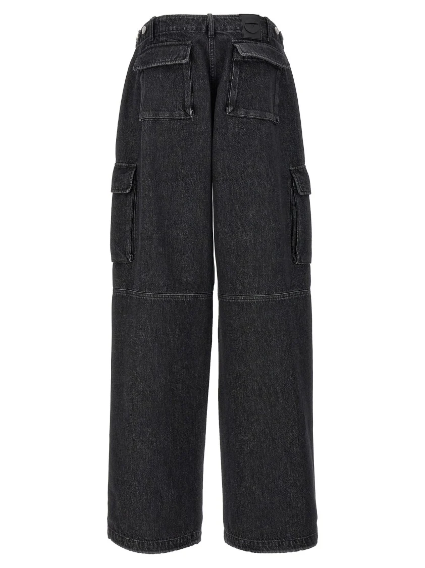'Denim Wide Leg Cargo' Jeans