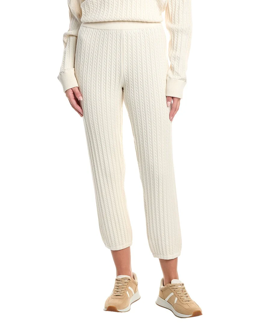 SIMKHAI Cable Cashmere-Blend Jogger Pant