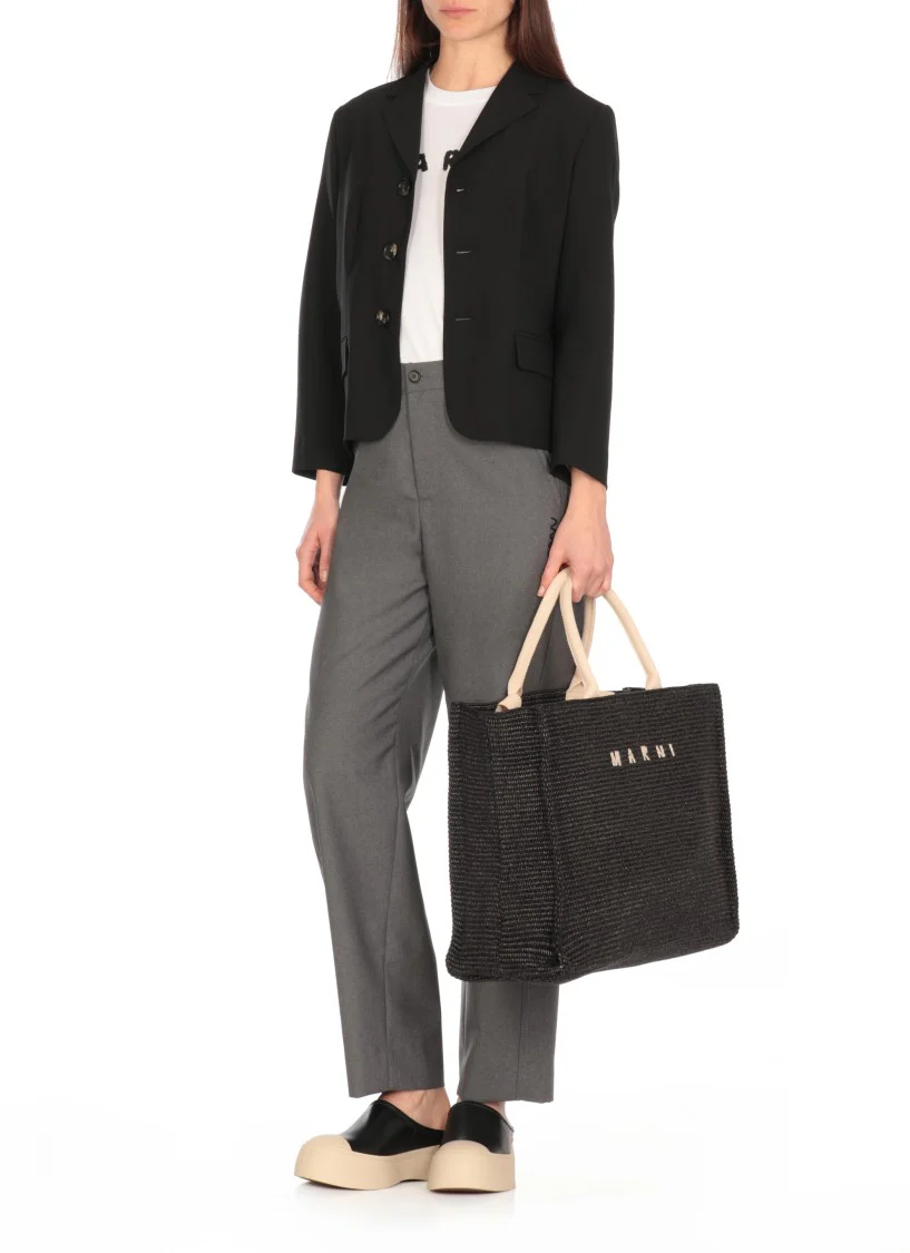 Tailored Black Virgin Wool Blend Marni Blazer
