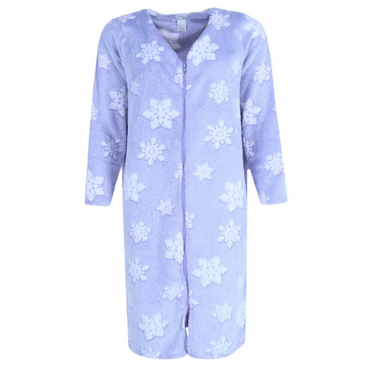 Women's Snowflake Zipper Long Sleeve Duster