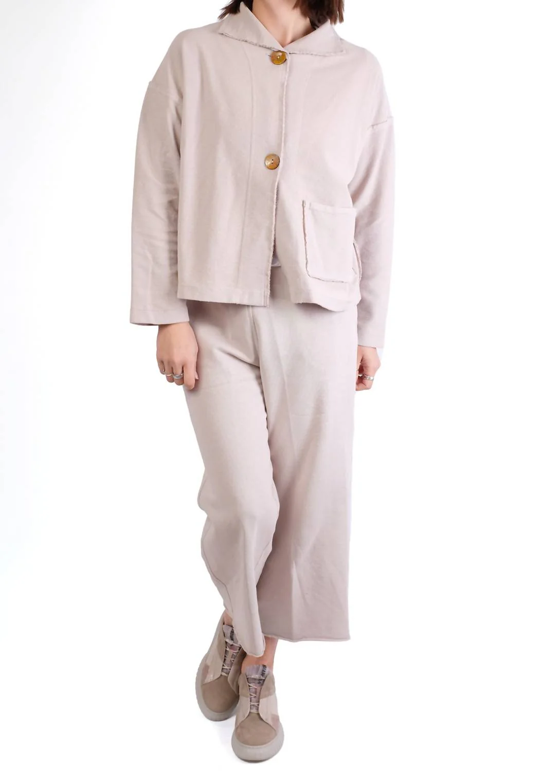 Funnel Cotton Jacket In Cloud