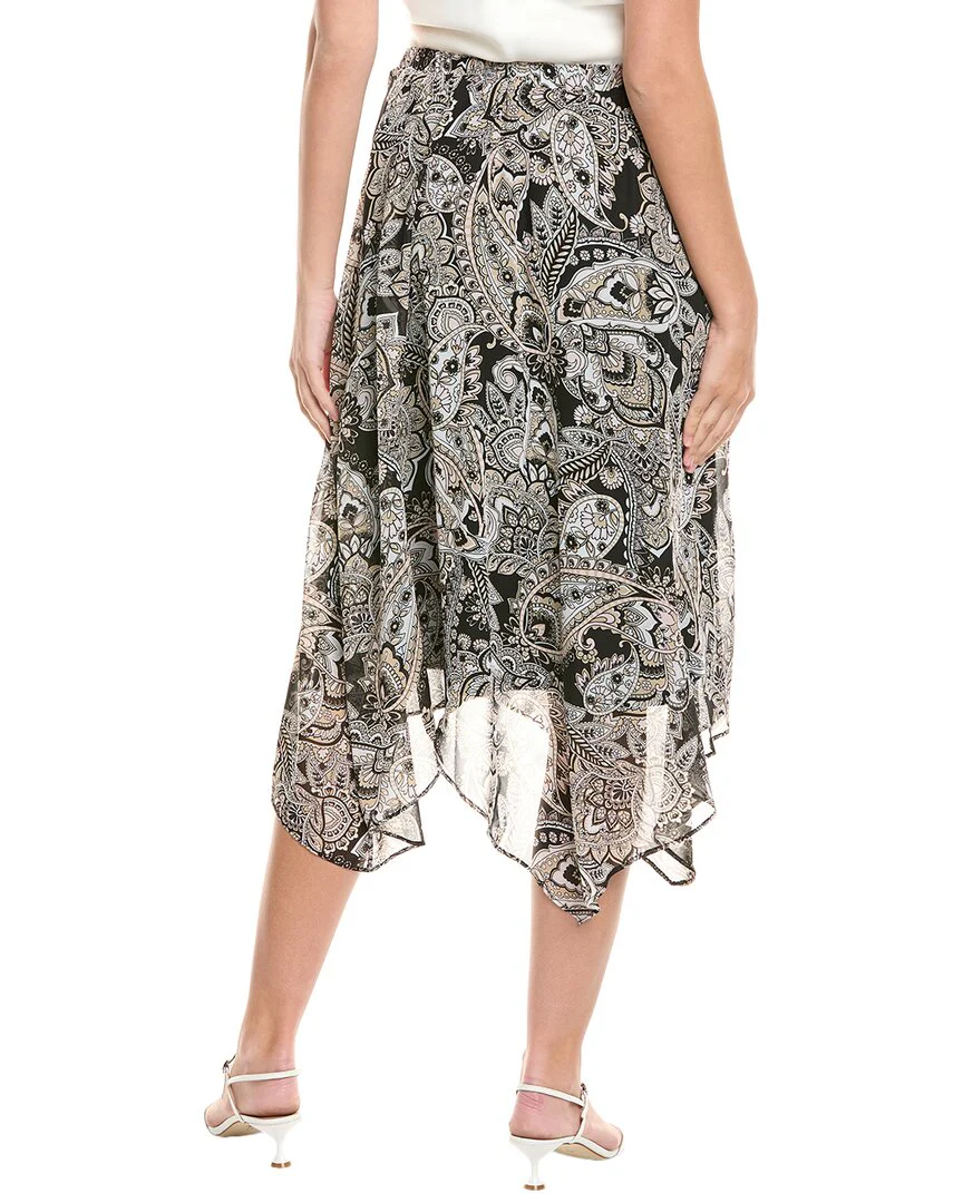 Jones New York Pull-On Bias-Cut Ruffle Trim Skirt