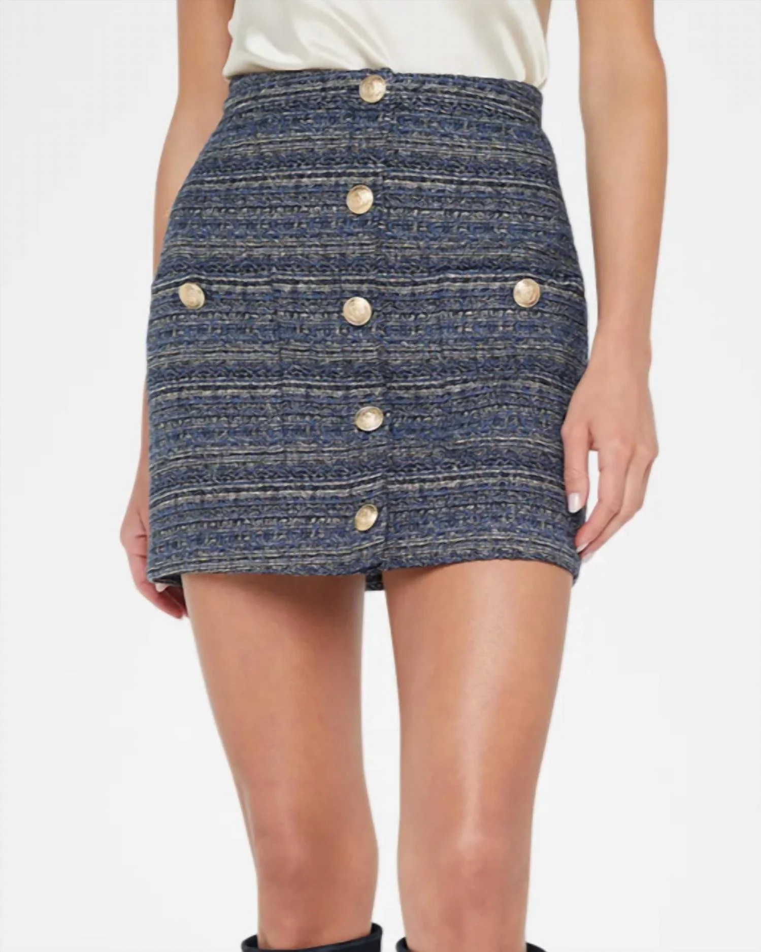 Zander Mini Skirt In Perrywinkle Sky
