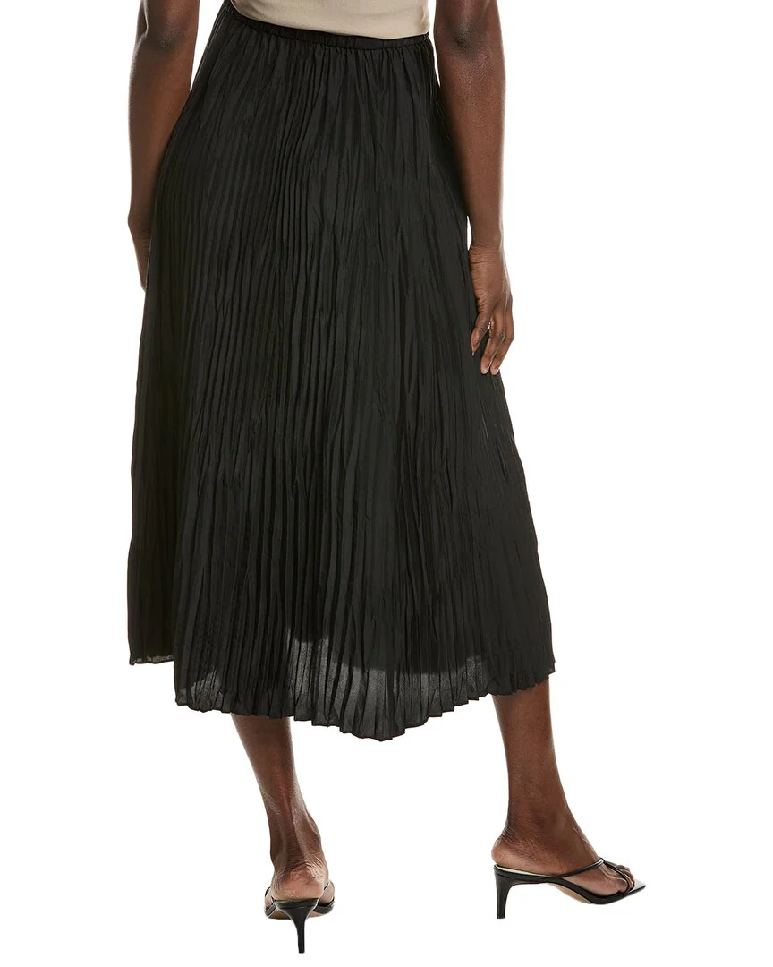 EILEEN FISHER Pleated Silk Skirt
