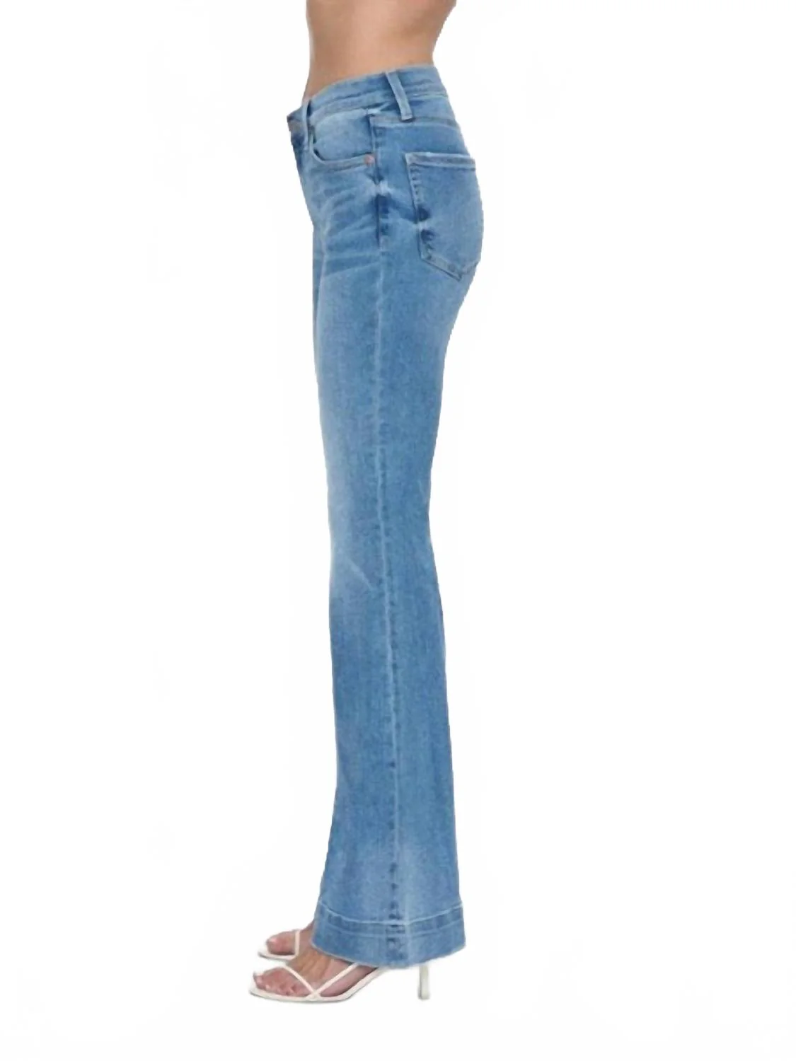 Kinsley Mid Rise Ultra Flare Jean In Essay