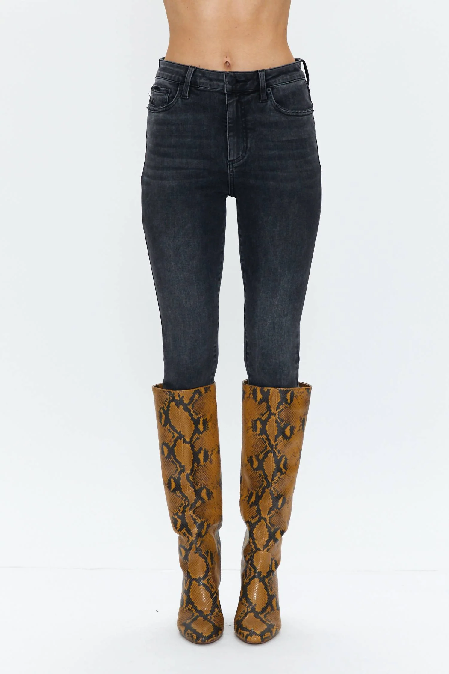 Aline High Rise Skinny In Dark Stone Vintage