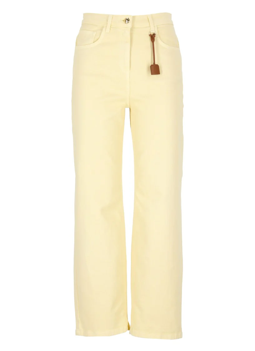Yellow Cotton Jeans