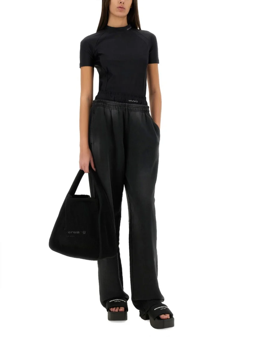 Wide-Fit Pants With Logo Detail