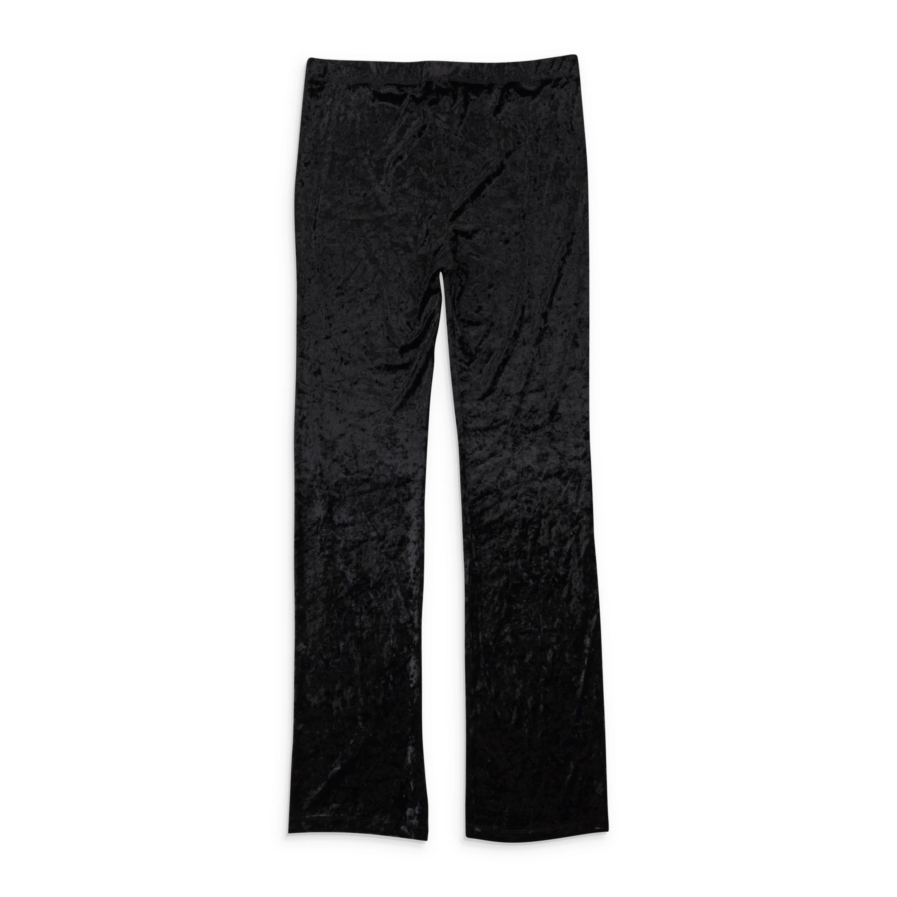 CALLIPYGIAN CRUSHED VELVET BLACK WOMEN'S STRAIGHT PANTS