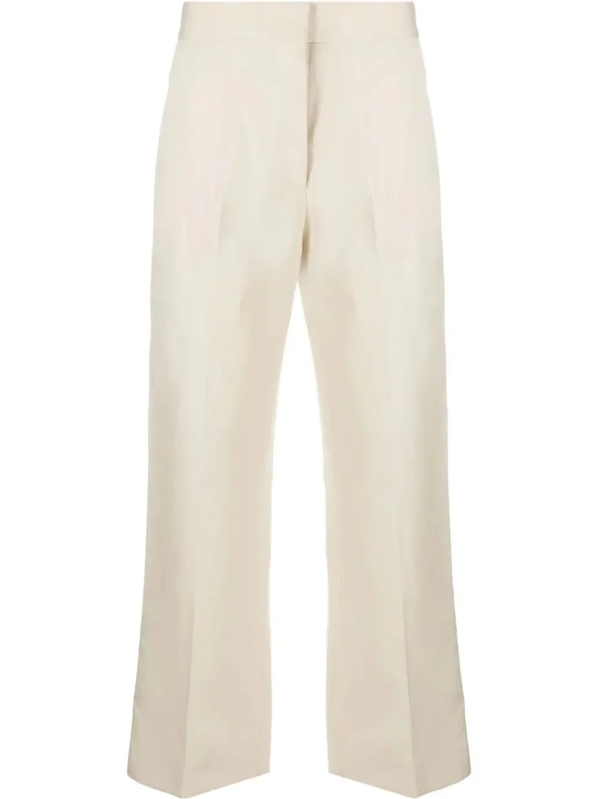 High-Waisted Relaxed-Fit Trousers
