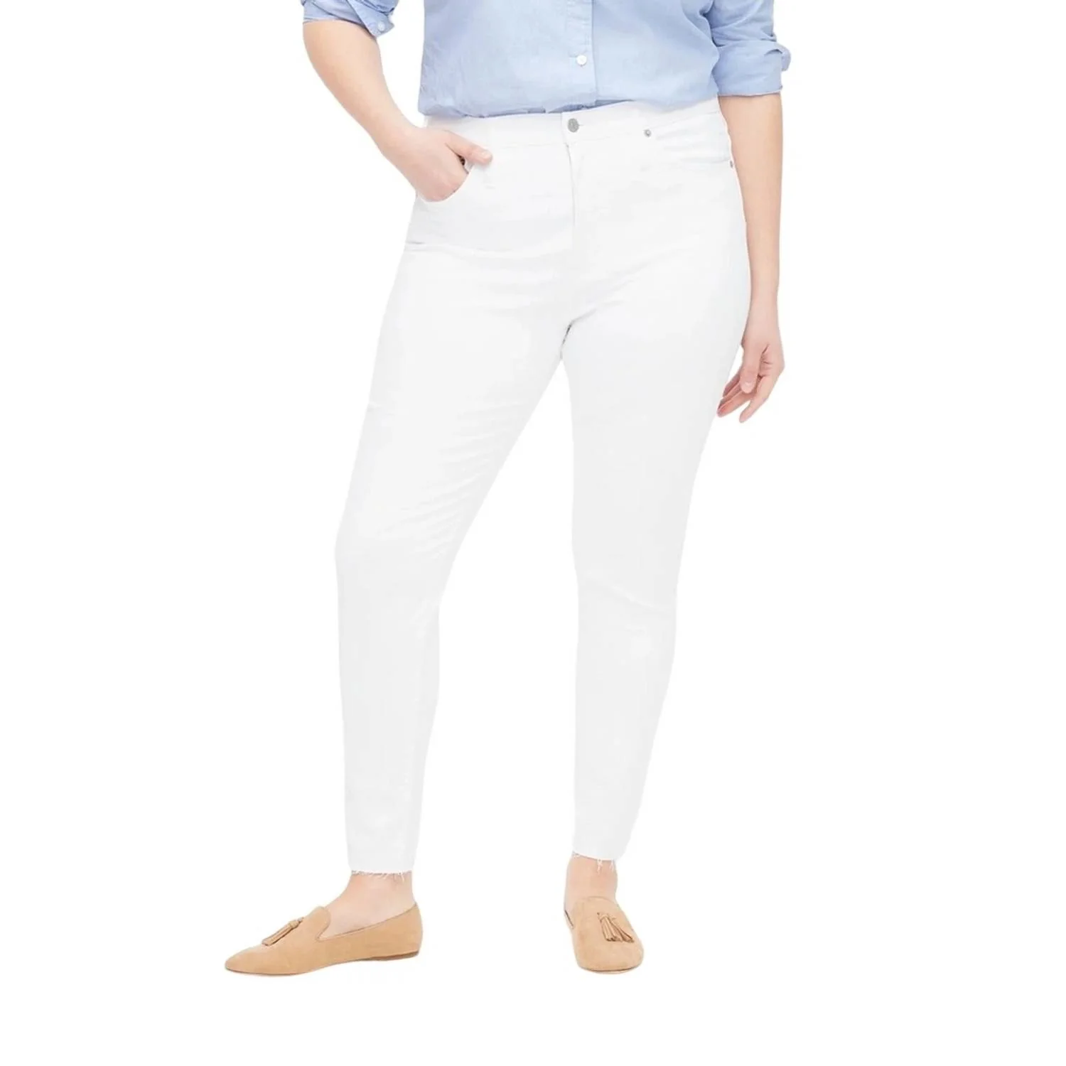 Curvy High Rise Skinny Jean In White