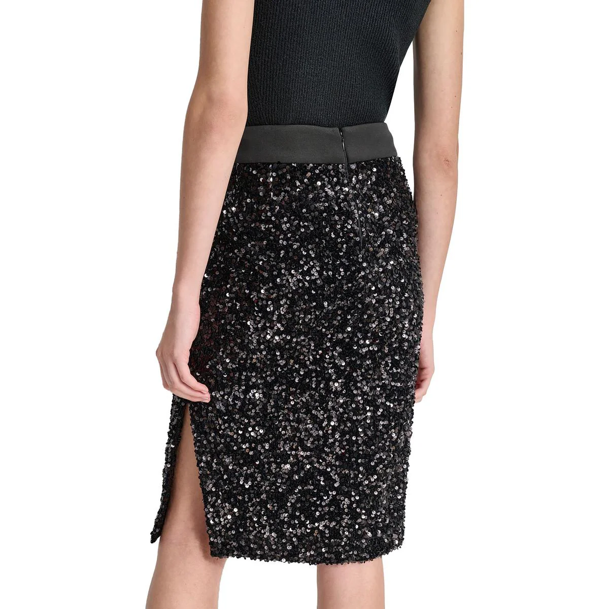 Womens Sequined Pencil Skirt