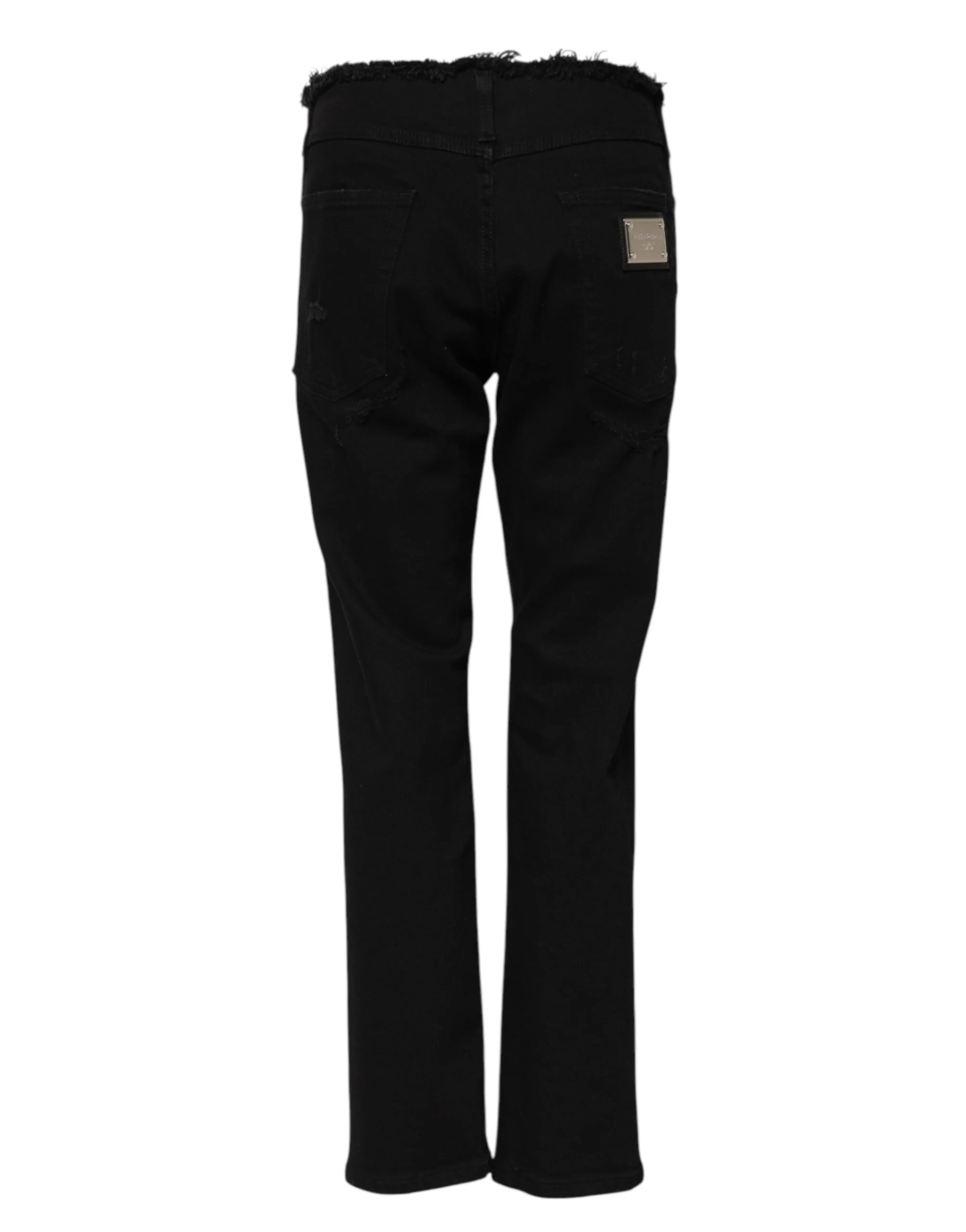 Dolce & Gabbana Cotton Mid Waist Fla blue Women's Jeans