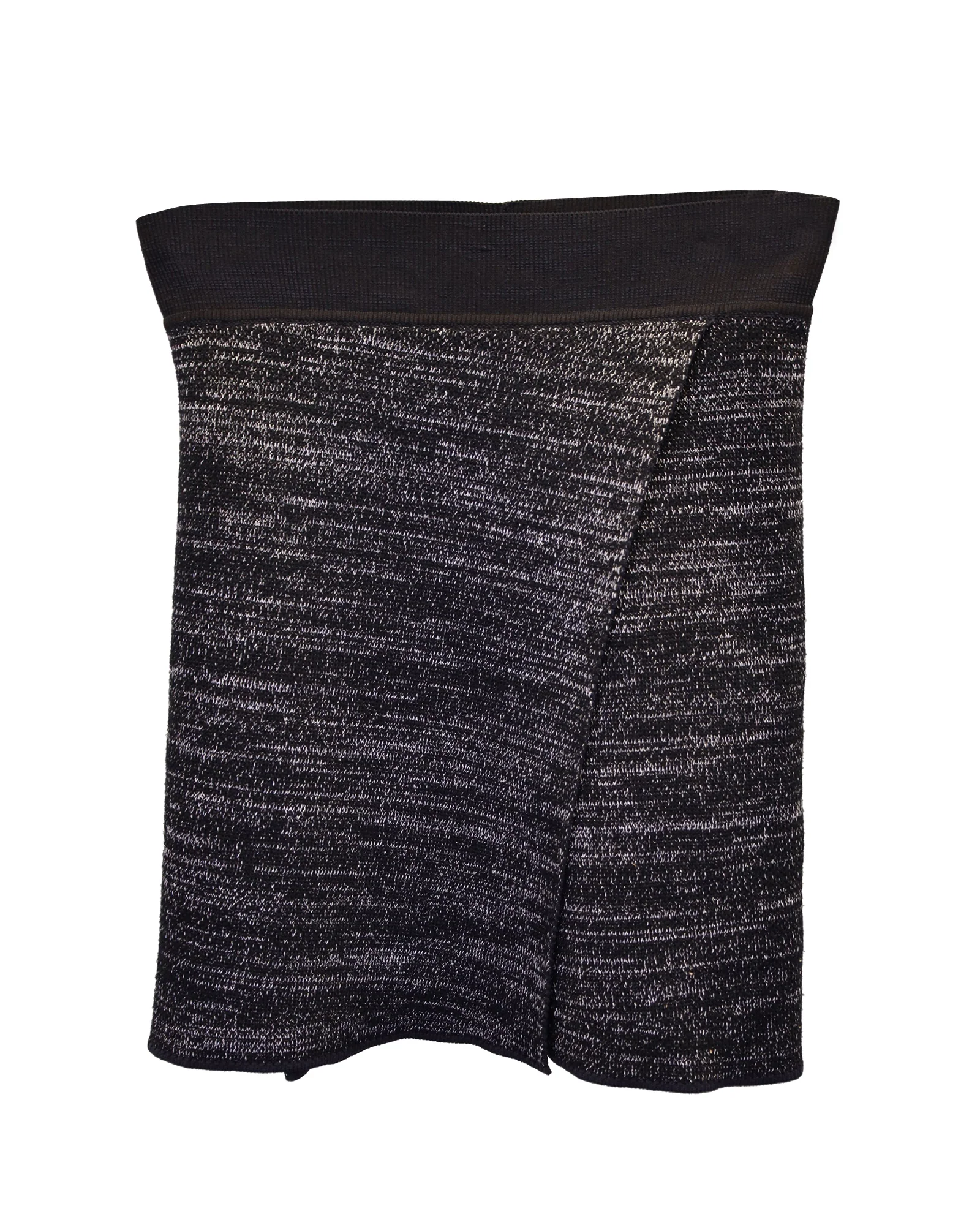 Isabel Marant Cashlin Knit Skirt Wrap Effect in Black Polyamide
