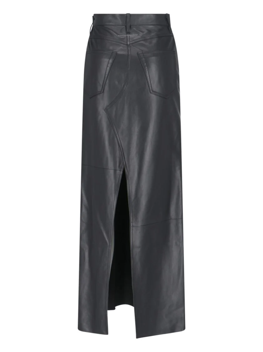 Maxi Leather Skirt – Black