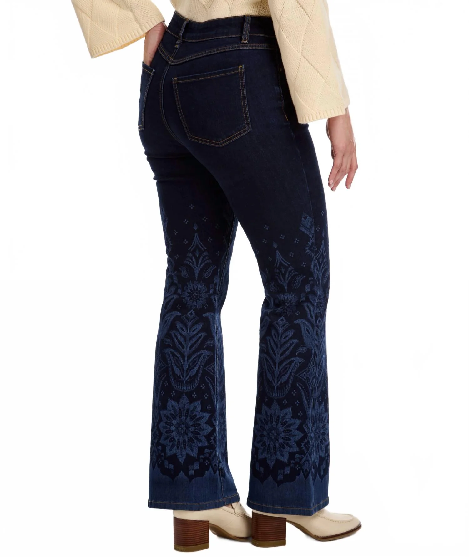 Olivia Flare Leg Dark Wash In Dark Wash Denim