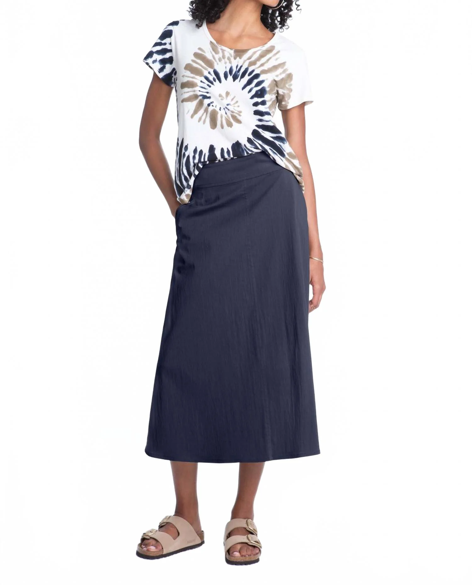 Pull On Skirt In Navy