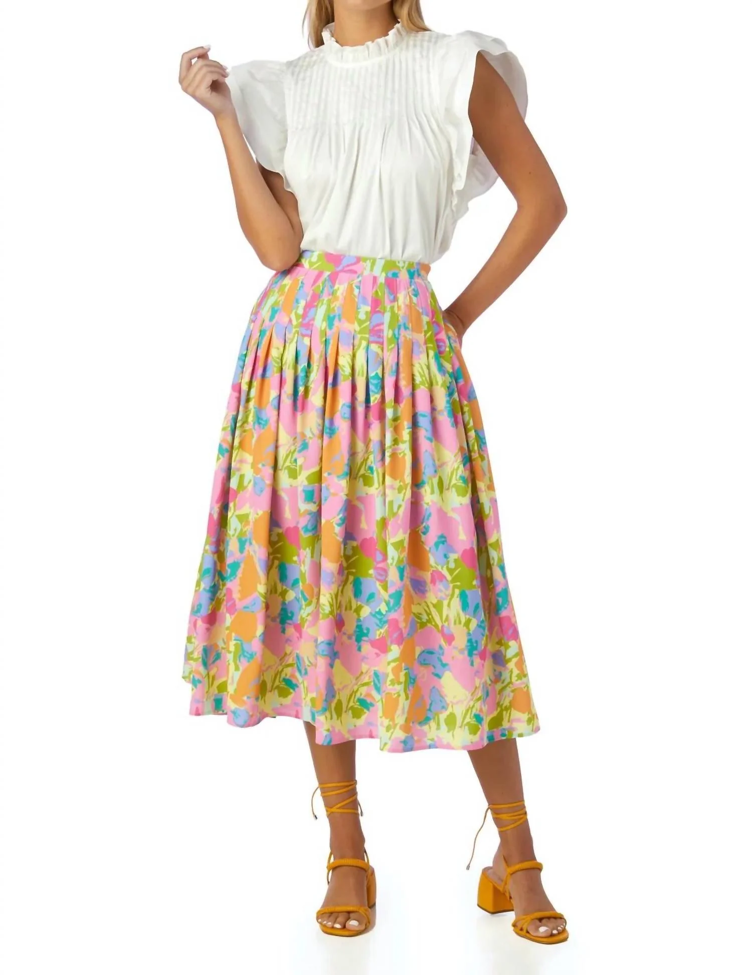 Mallie Skirt In Floral Haze