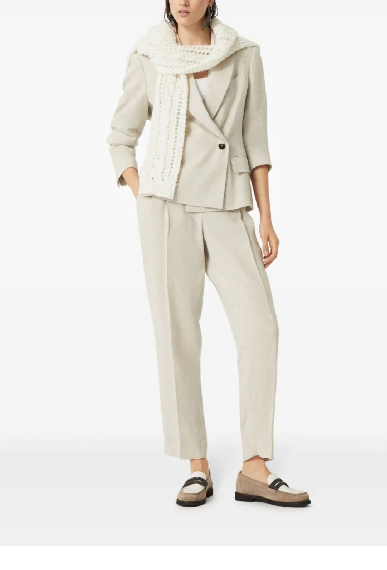 Tailored High-Waist Trousers With Relaxed Fit