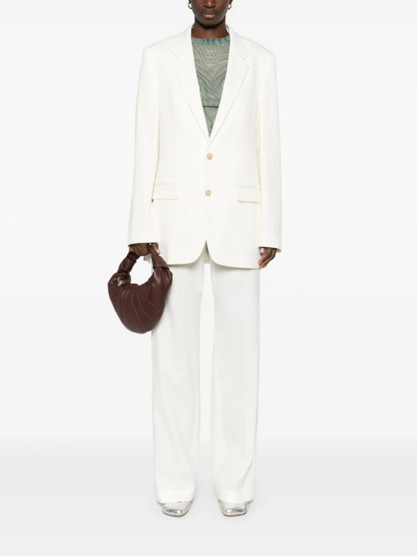 Tailored White Jacket With Button Fastening