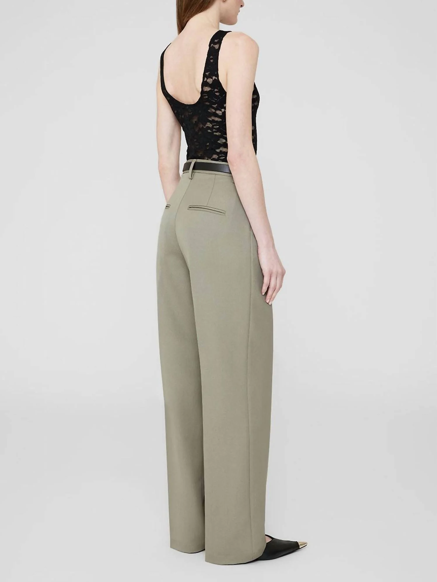Carrie Pant In Green Khaki