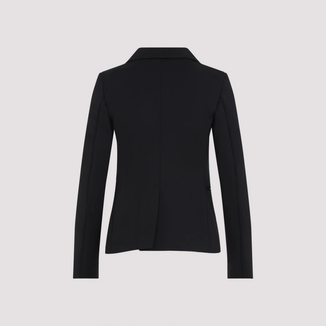 Double-Breasted Black Polyamide Jacket