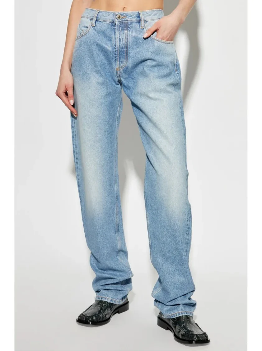Relaxed-Fit Vintage-Inspired Light Blue Denim Pants