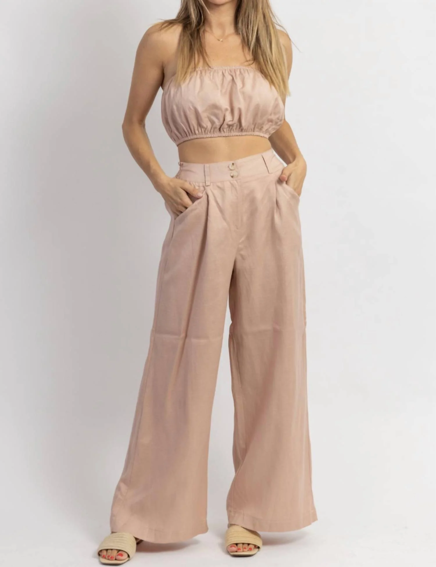 Let's Bounce Bubble Top Set In Mauve