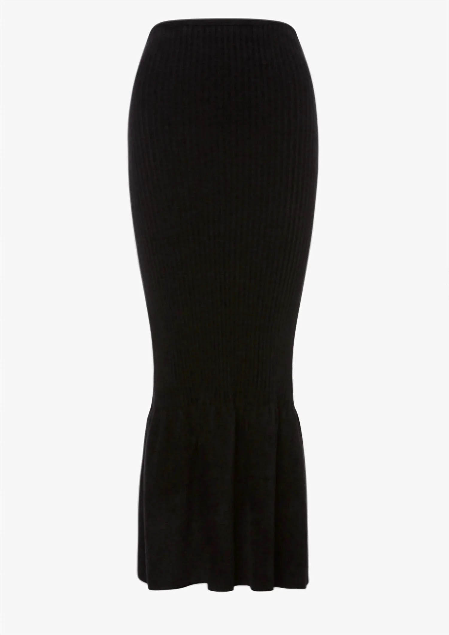 Ribbed Chenille Skirt In Black
