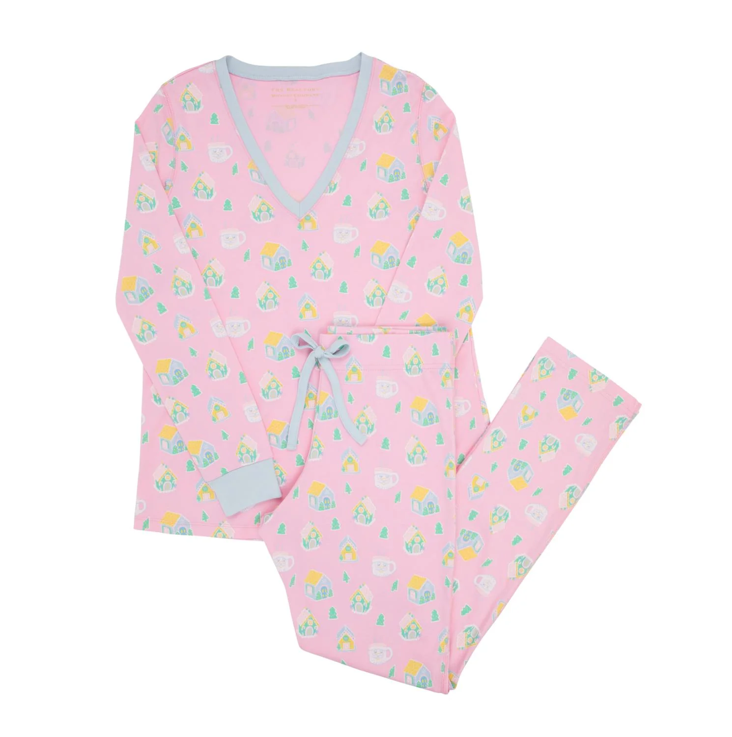 Women's Coastal Living Lounge Set In Vivie's Gingerbread Village With Buckhead Blue